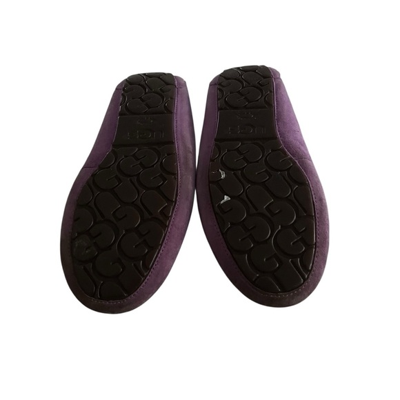 UGG Purple Moccasin Slippers with Plush Lining Women Size 9 - Picture 7 of 8